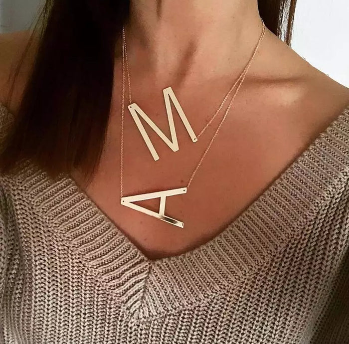 BIG INITIAL NECKLACE