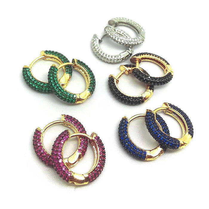 PAVE' COLORFUL HOOP